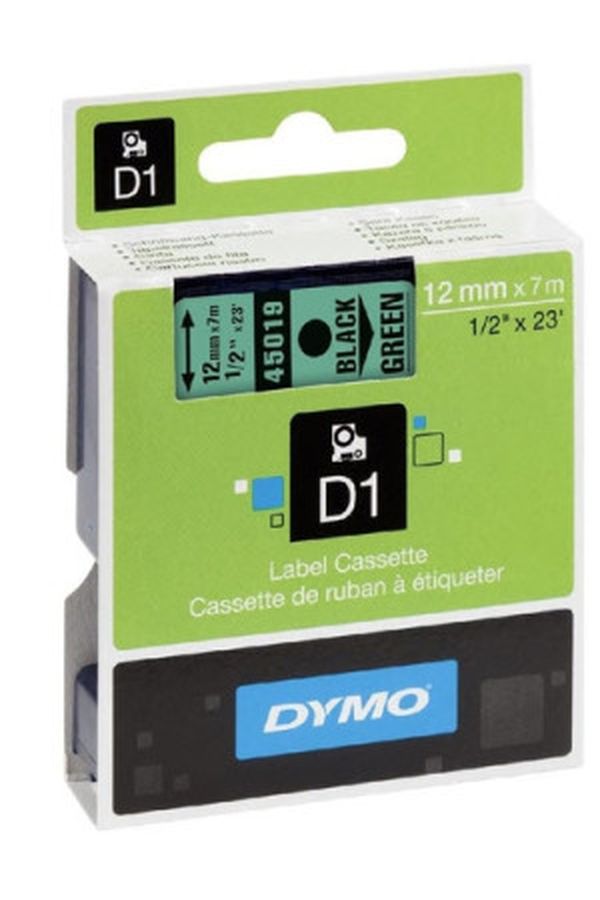 DYMO Schriftband D1 schwarz/grün - Image 1