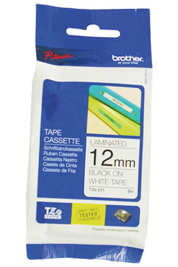 PTOUCH Band, laminiert schwarz/weiss - Image 1