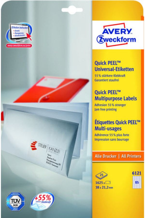 AVERY ZW. Universal-Etiketten 38x21,2mm - Image 1