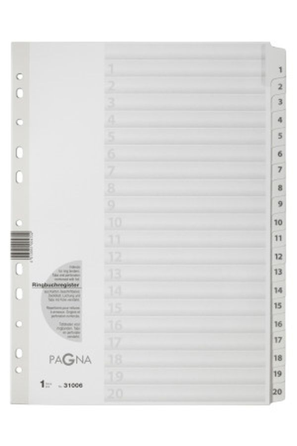 PAGNA Register Karton weiss A4 - Image 1