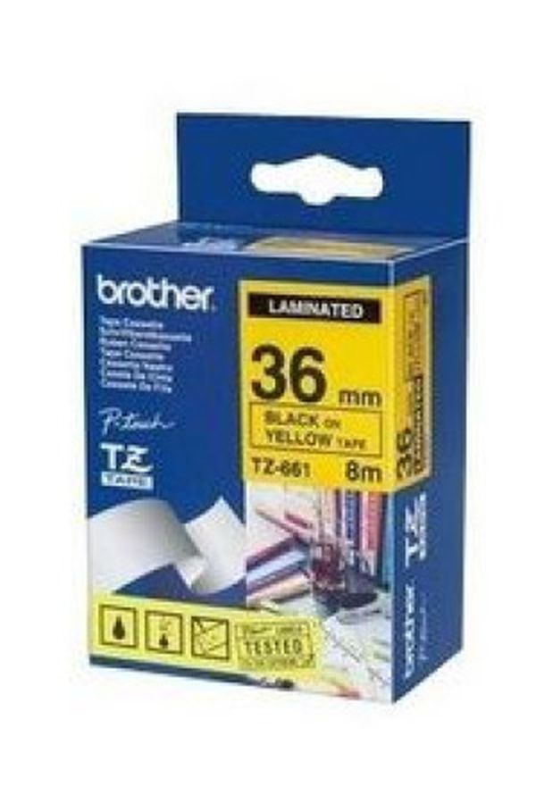 PTOUCH Band, laminiert schwarz/gelb - Image 1