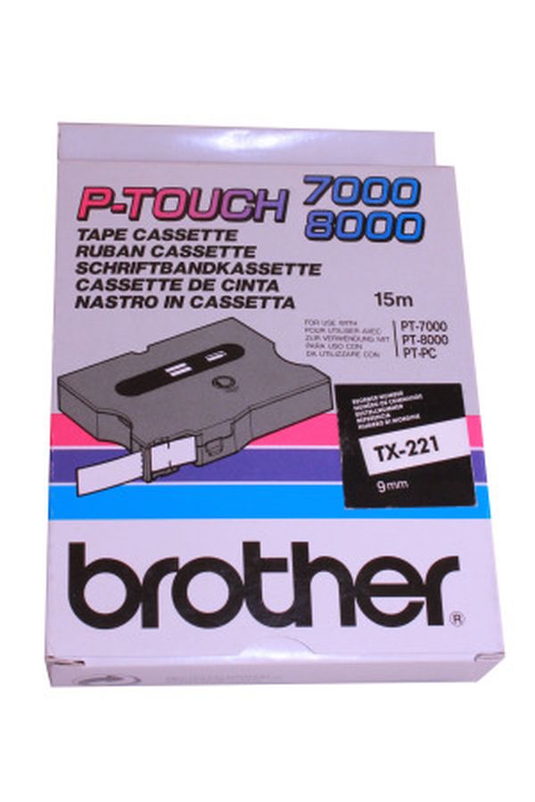 PTOUCH Band, laminiert schwarz/weiss - Image 1