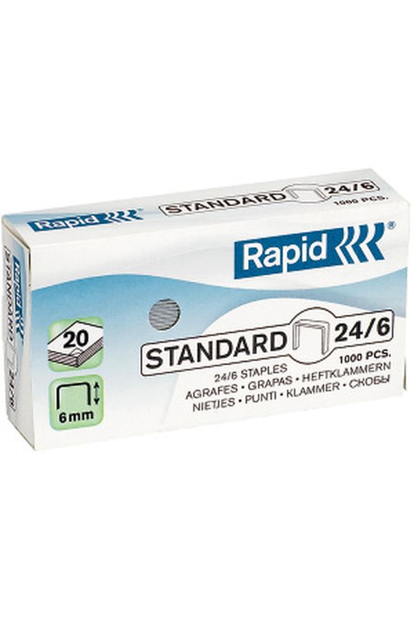 RAPID Heftklammern 24/6 verzinkt - Image 1