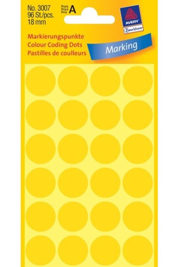 AVERY ZW. Markierungspunkte gelb - Image 1