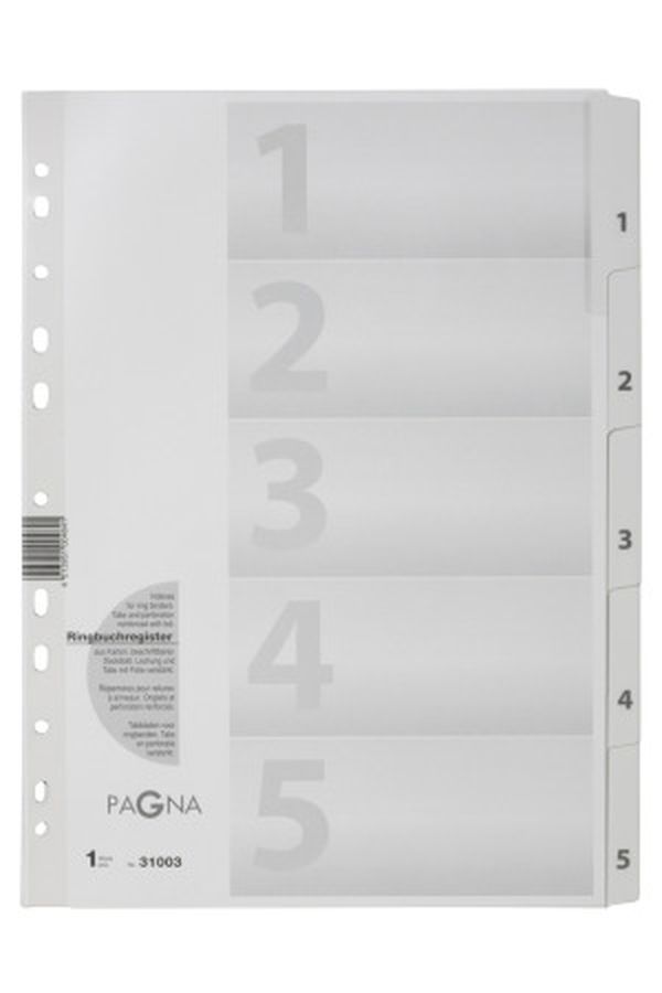 PAGNA Register Karton weiss A4 - Image 1