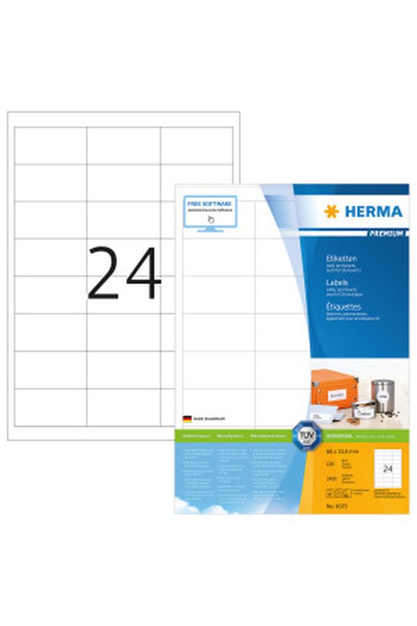 HERMA Universal-Etikett. 66,0x33,8mm - Image 1