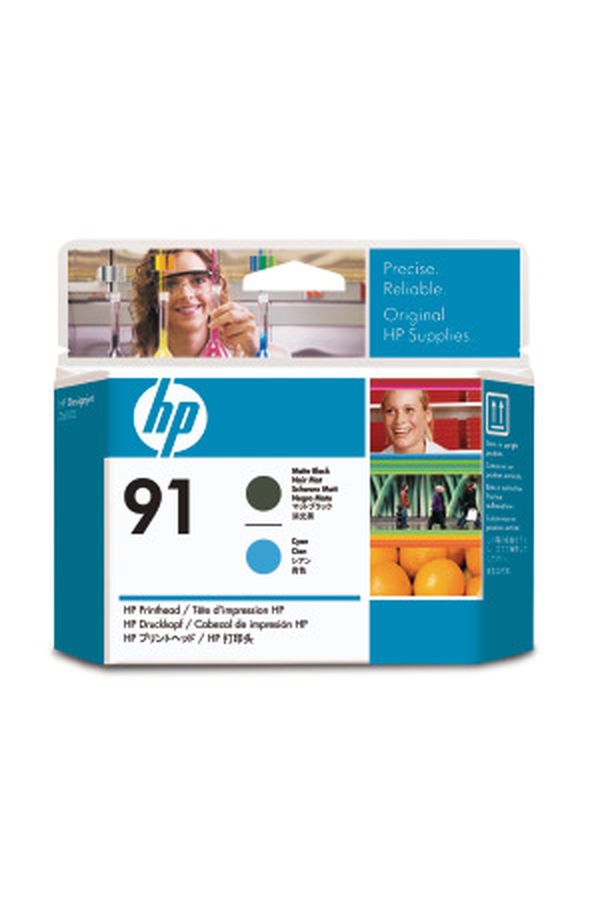 HP Druckkopf No.91 matte black / cyan - Image 1