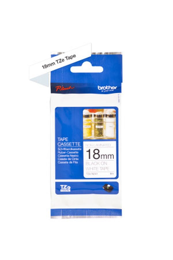 PTOUCH Band,nicht lam. schwarz/weiss - Image 1