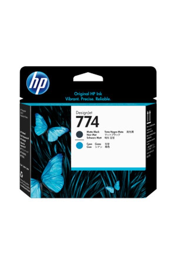 HP Druckkopf No.774 matte black/cyan - Image 1
