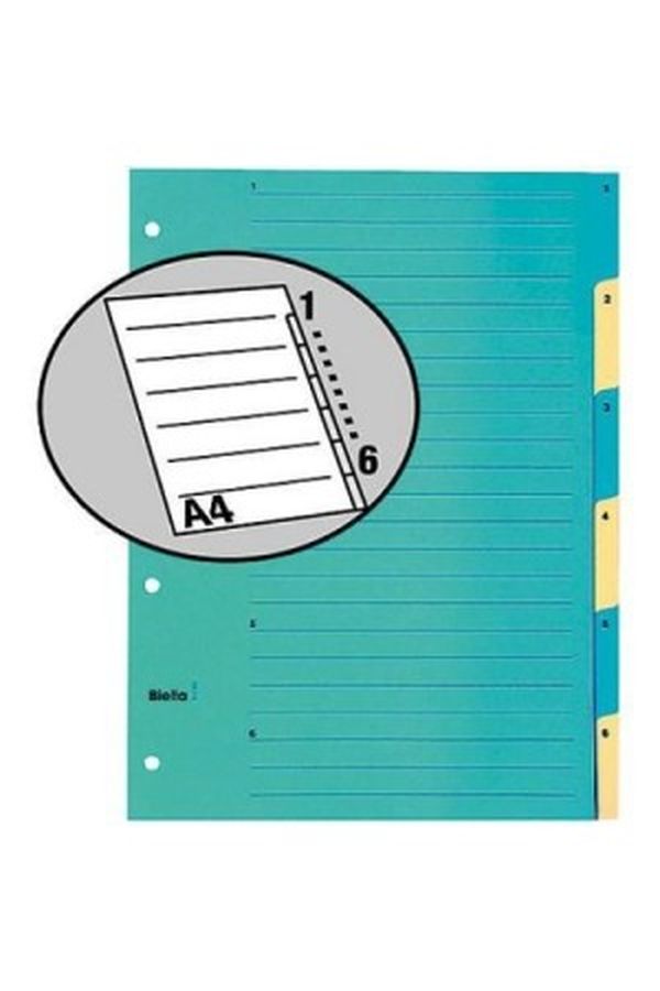 BIELLA Register Karton farbig A4 - Image 1