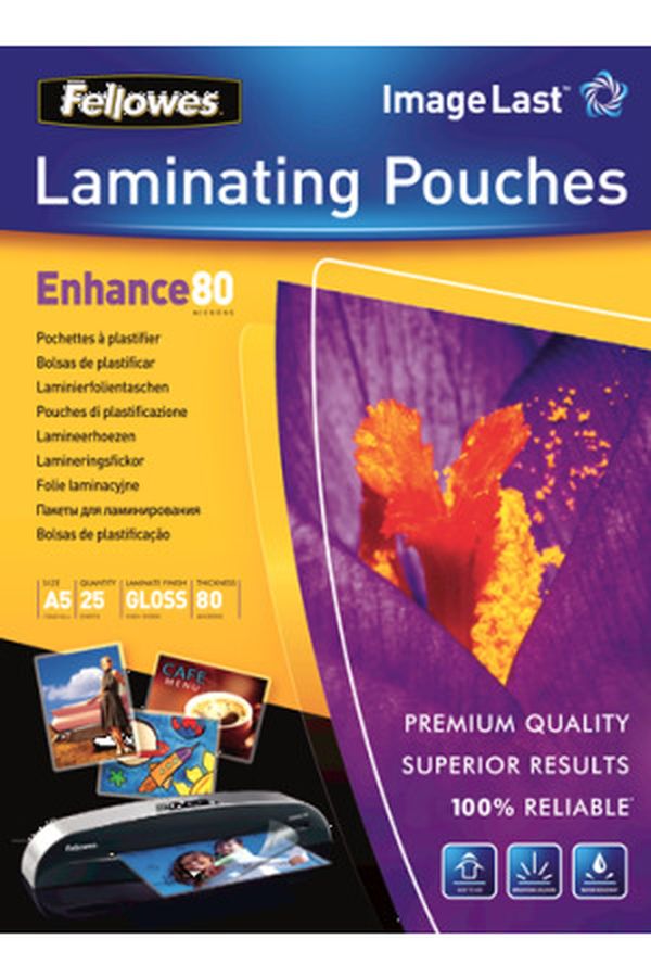 FELLOWES Folientasche 80mic A5 - Image 1