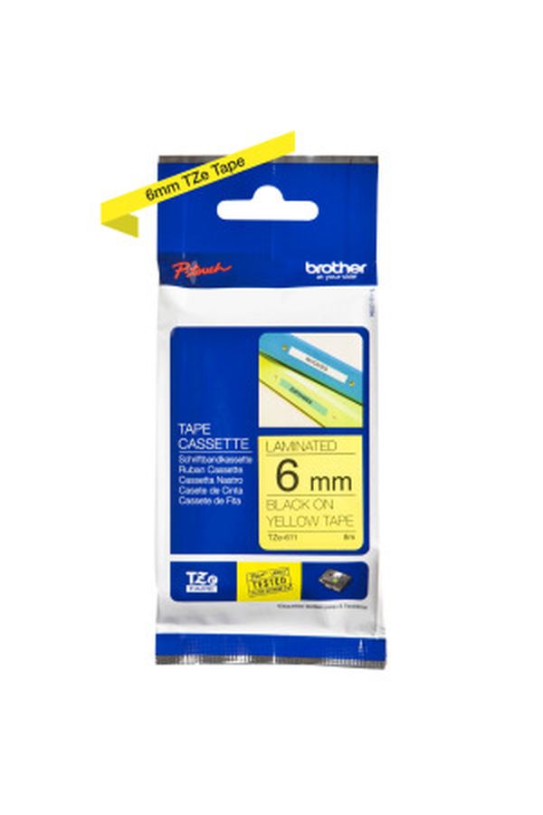 PTOUCH Band, laminiert schwarz/gelb - Image 1