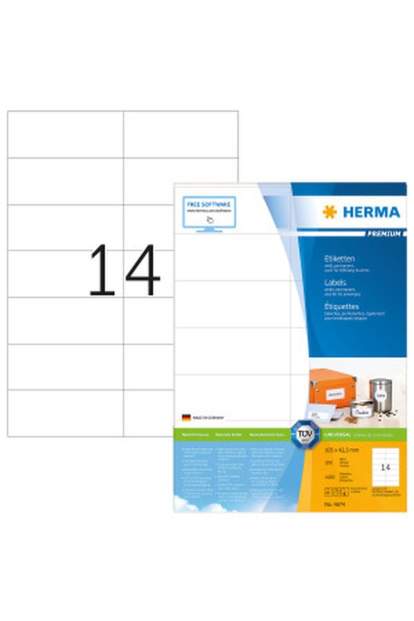 HERMA Universal-Etiketten 105x42,3mm - Image 1