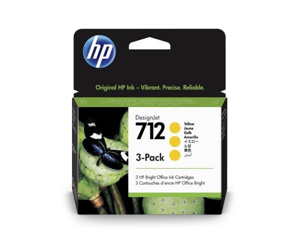 HP Tinte 3-er Pack No.712 29ml yellow - Image 1