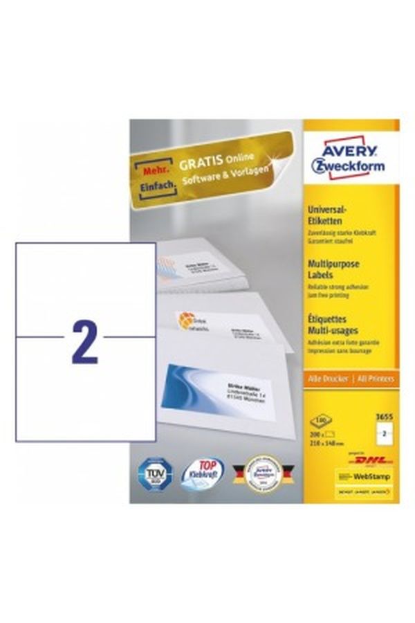 AVERY ZW. Etiketten 210x148mm - Image 1