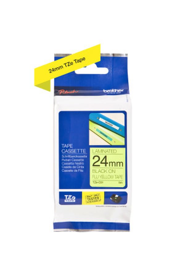 PTOUCH Band, lam.,fluor. schwarz/gelb - Image 1