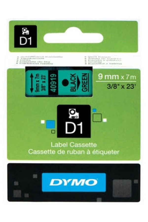 DYMO Schriftband D1 schwarz/grün - Image 1