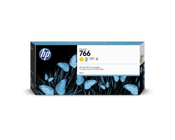 HP Tinte No.766 300ml Yellow - Image 1