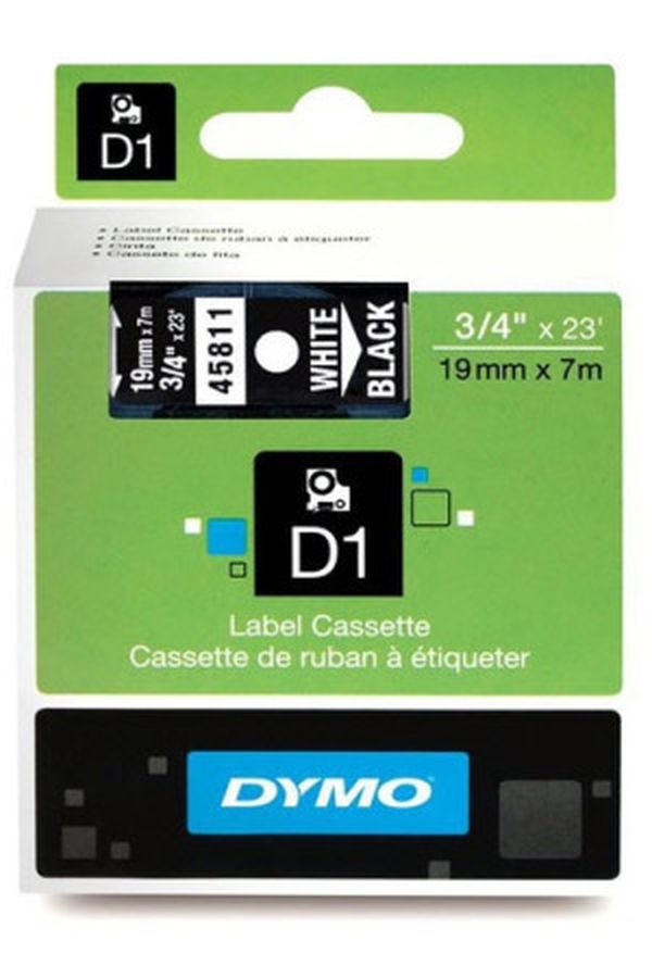 DYMO Schriftband D1 weiss/schwarz - Image 1