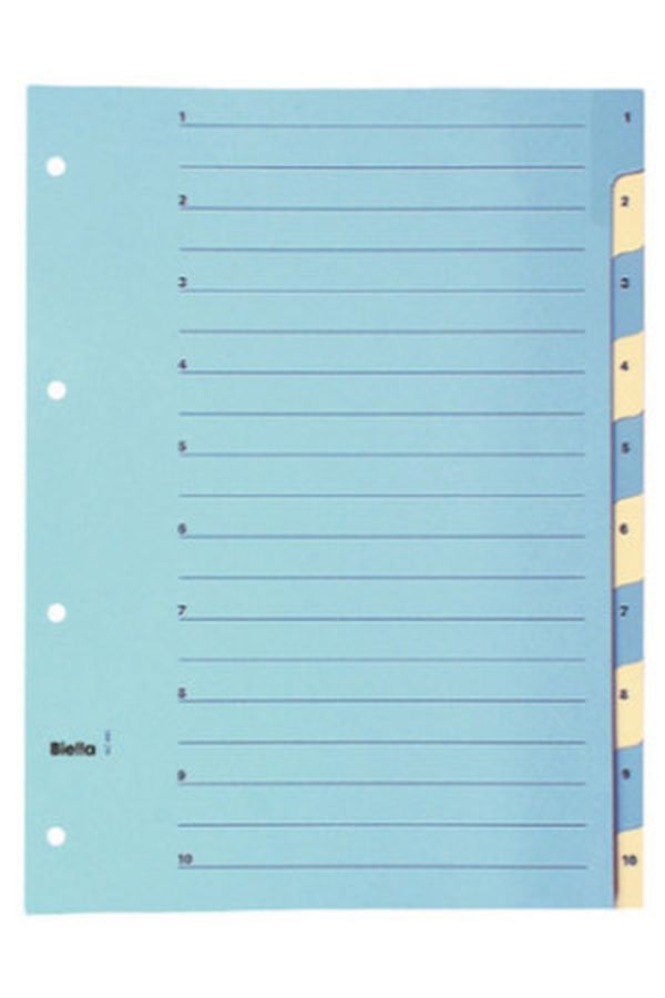 BIELLA Register Karton farbig A4 - Image 1