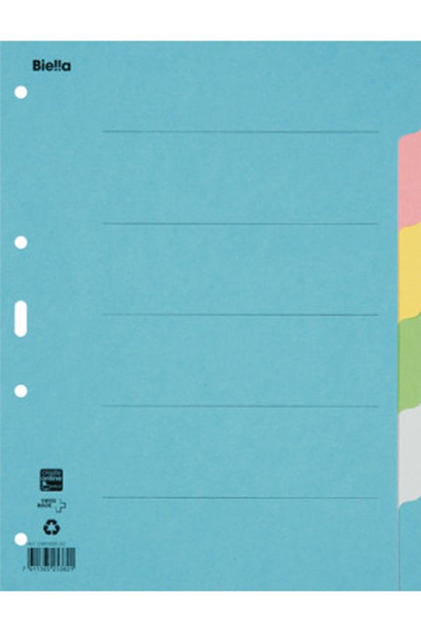 BIELLA Register Karton farbig A4 - Image 1