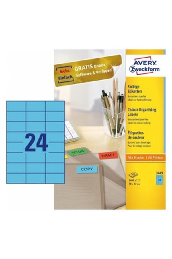 AVERY ZW. Etiketten 70x37mm - Image 1