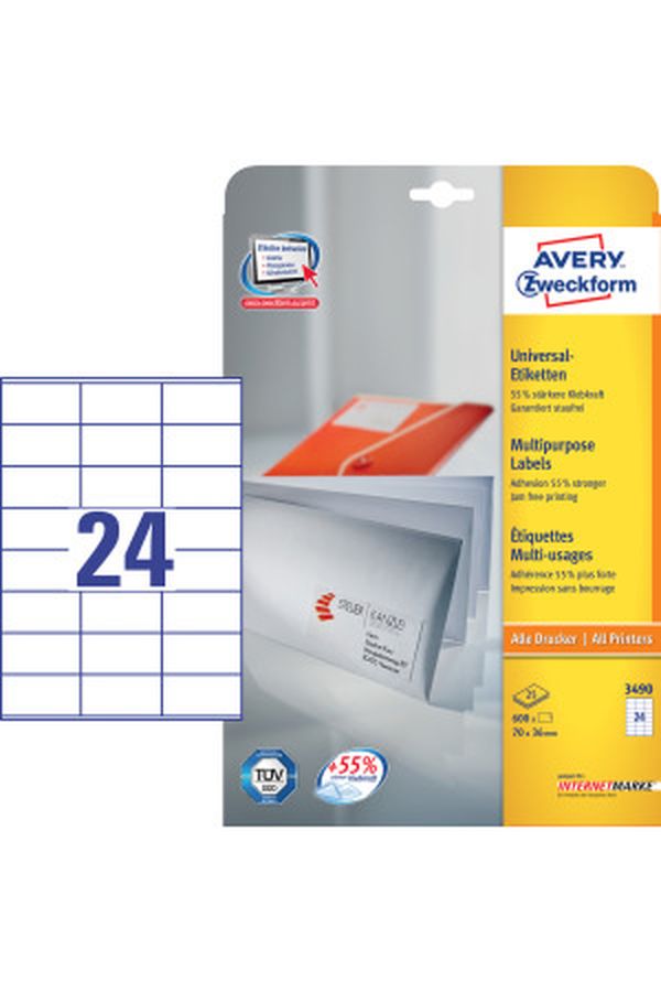 AVERY ZW. Universal-Etiketten 70x36mm - Image 1