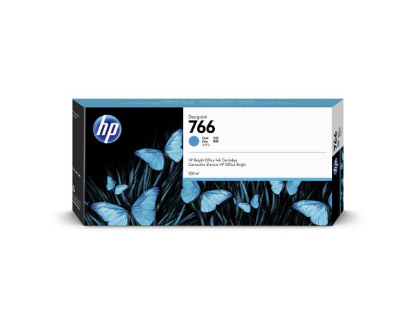 HP Tinte No.766 300ml Cyan - Image 1