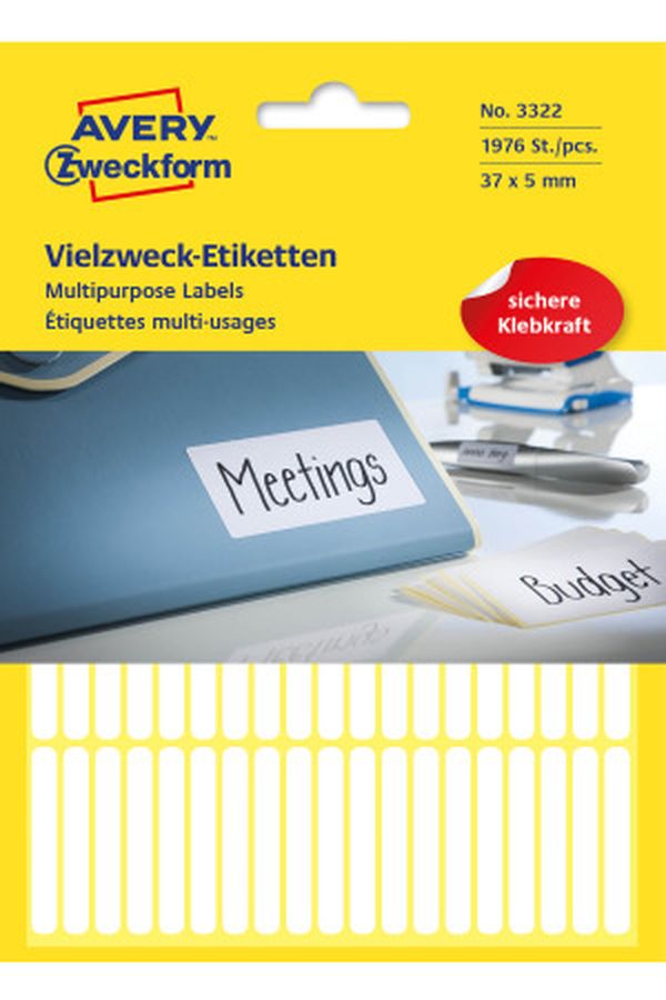AVERY ZW. Universaletiketten 37x5mm - Image 1