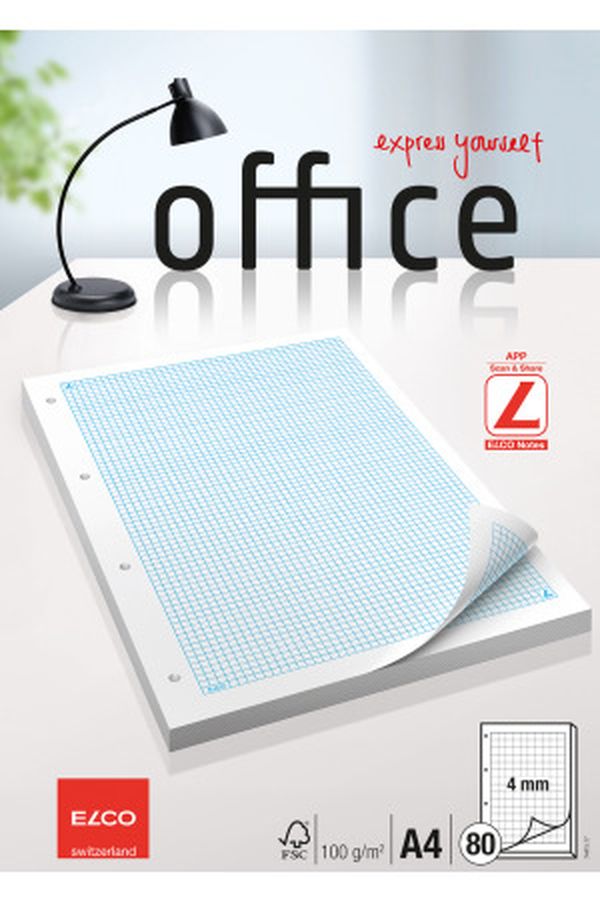 ELCO Ringbuchblock kariert 4mm A4 - Image 1