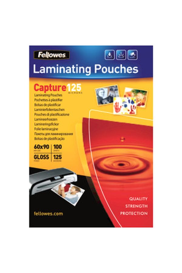 FELLOWES Folientasche 125mic 60x90mm - Image 1