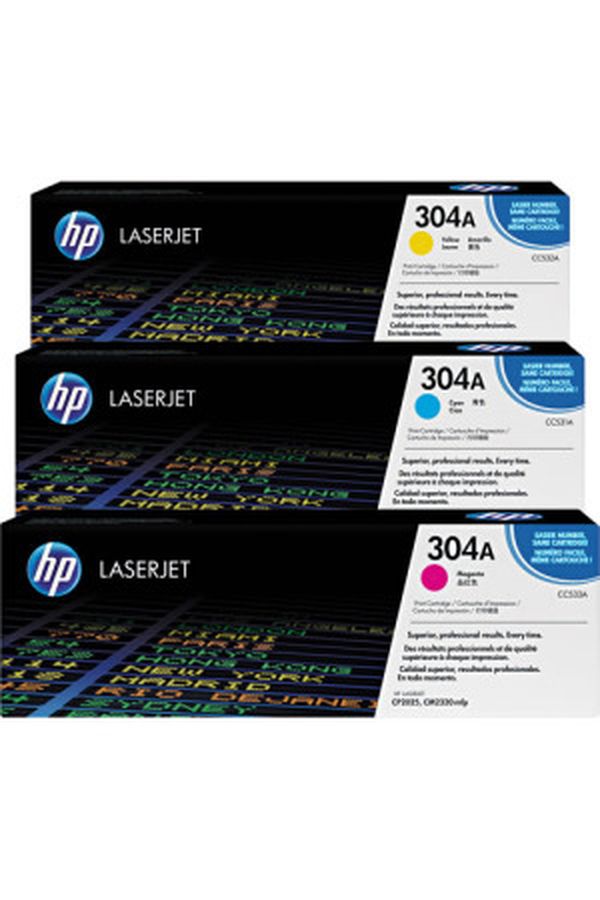 HP Toner Tri-Pack 304A CMY 2'800 S. - Image 1