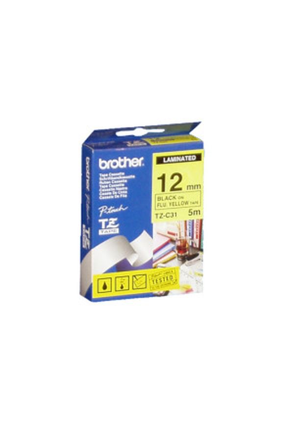 PTOUCH Band,lam.,fluor. schwarz/gelb - Image 1