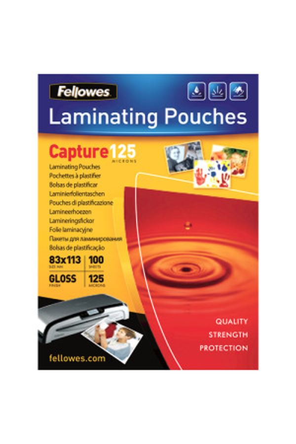 FELLOWES Folientasche 125mic 83x113mm - Image 1