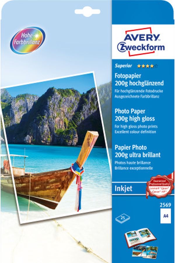 AVERY ZW. Superior Inkjet Fotopapier A4 - Image 1