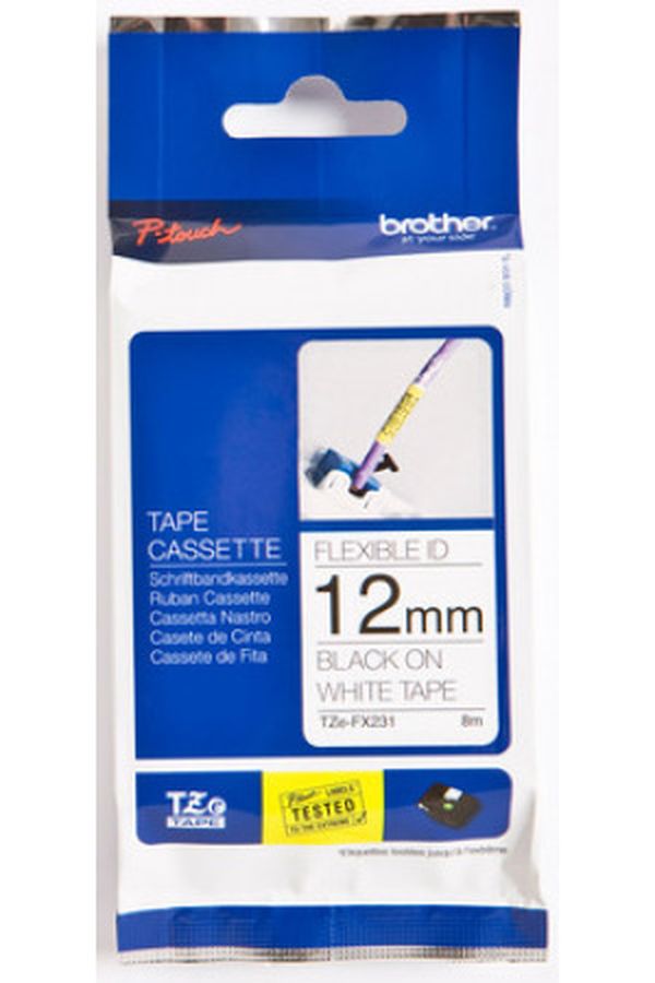 PTOUCH Flexitape lamin. schwarz/weiss - Image 1