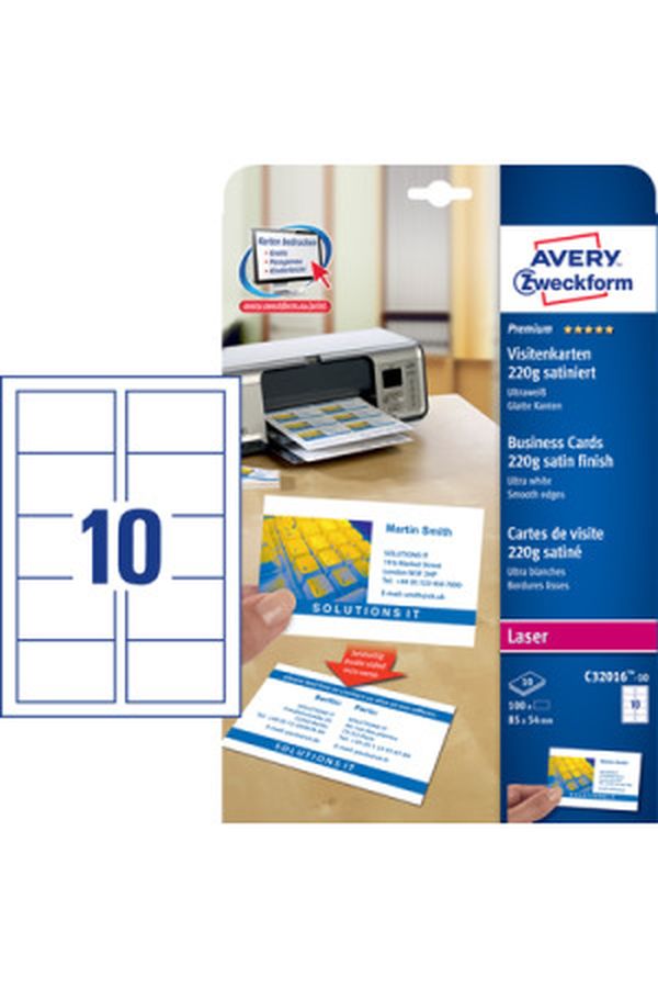 AVERY ZW. Prof. Visitenkarten Univer. A4 - Image 1