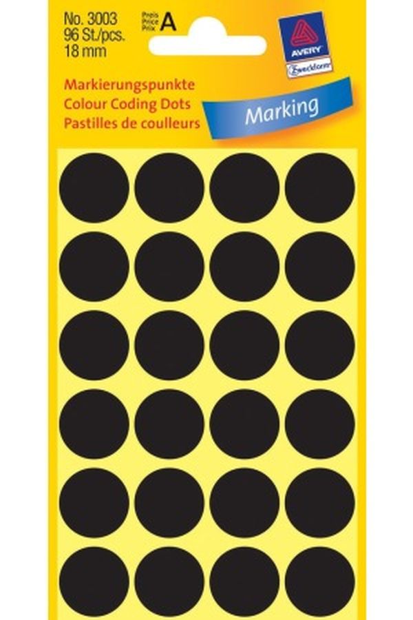 AVERY ZW. Markierungspunkte schwarz - Image 1