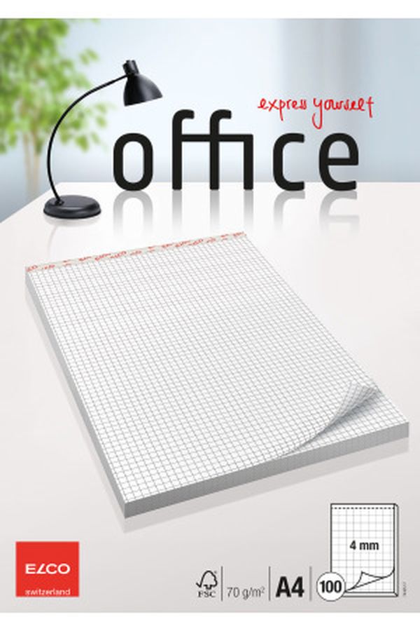 ELCO Notizblock kariert 4mm A4 - Image 1