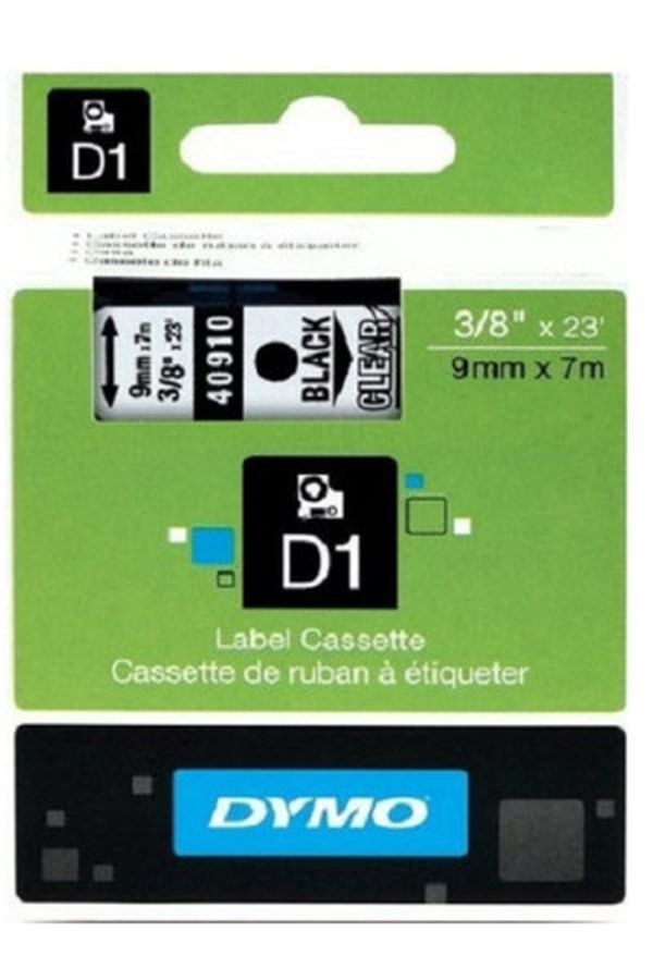 DYMO Schriftband D1 schwarz/transp. - Image 1