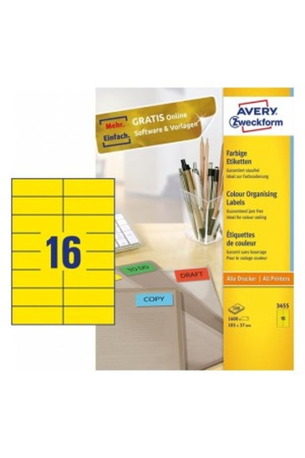 AVERY ZW. Etiketten 105x37mm - Image 1