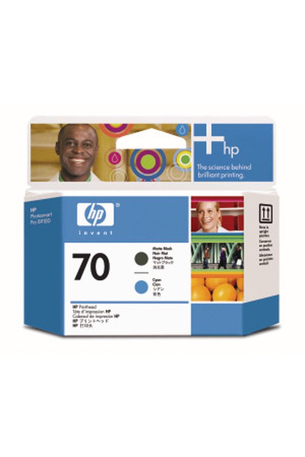HP Druckkopf No.70 matte black / cyan - Image 1