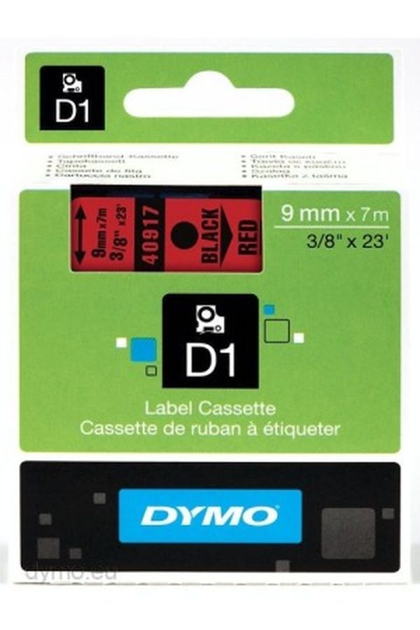 DYMO Schriftband D1 schwarz/rot - Image 1