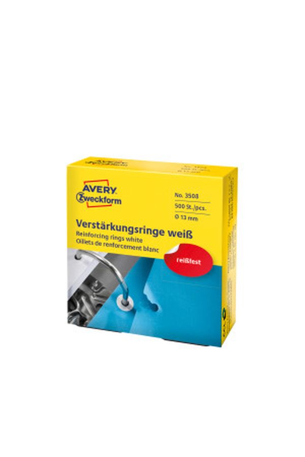 AVERY ZW. Verstärkungsringe 13mm weiss - Image 1