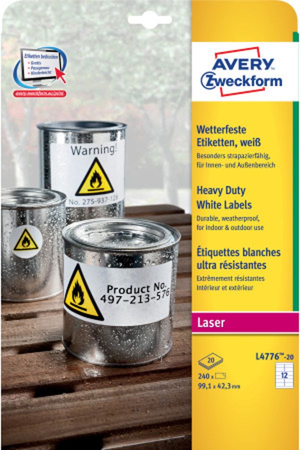 AVERY ZW. Etiketten 99,1x42,3mm - Image 1